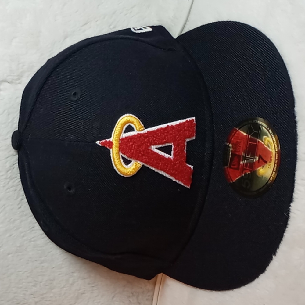 Angels 7 Navy Blue Custom Fitted New Era